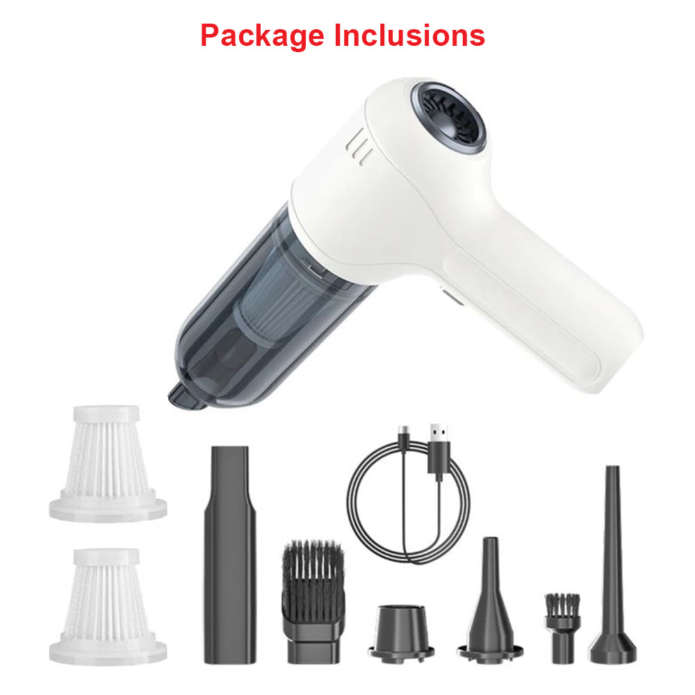 ANYCO Anymob Handheld Vacuum Cleaner - Compact, Lightweight, 2 Filters Included - Perfect for Car, Home & Office Cleaning (White)