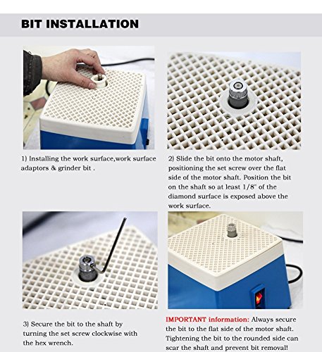 Diamond Glass Grinder Machine - Portable Ceramic & Stained Glass Grinding Tool with Diamond Bit | Perfect for DIY Glass Art, Jewelry Making & Craft Projects