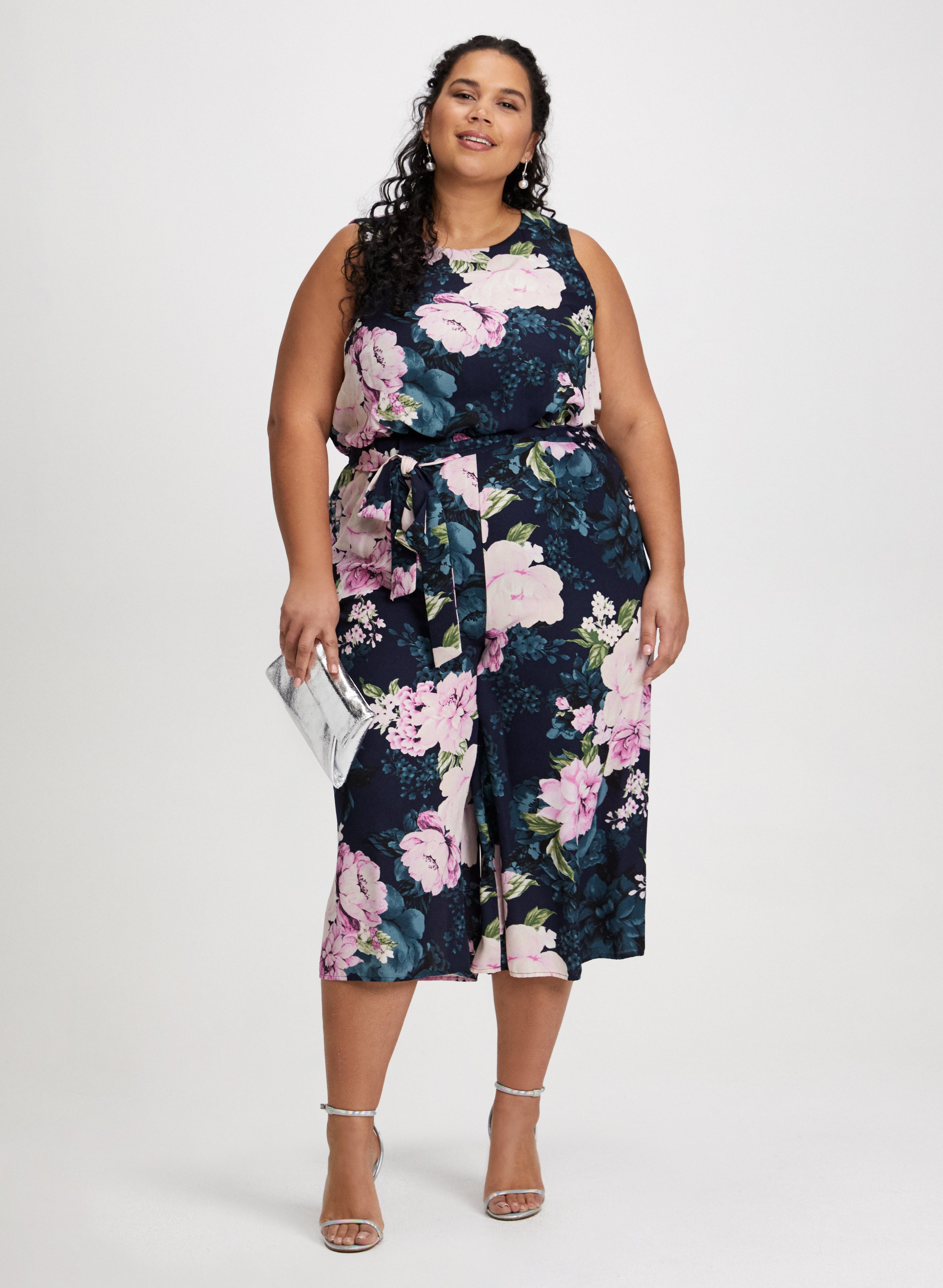 Floral Jumpsuit for Women - Summer Sleeveless Romper with Pockets | Perfect for Beach Vacation, Music Festivals & Date Nights