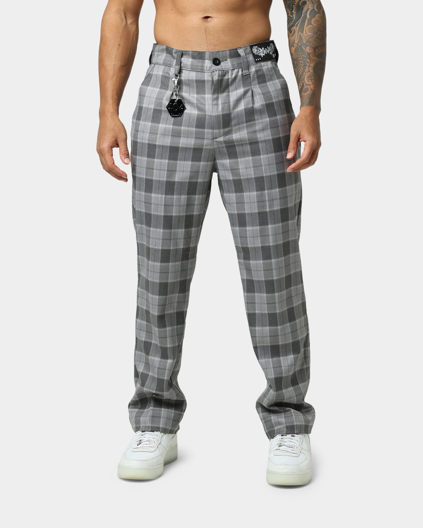 404 Heritage Trousers Off Ash Plaid - Classic Men's Casual Pants for Outdoor Adventures & Everyday Wear