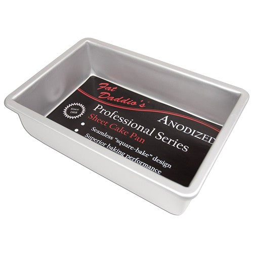 Fat Daddio's POB9132 9x13 Inch Oblong Cake Pan - Heavy Duty Anodized Aluminum Baking Pan for Cakes, Brownies, and Sheet Cakes - Perfect for Home Baking, Parties, and Professional Kitchens