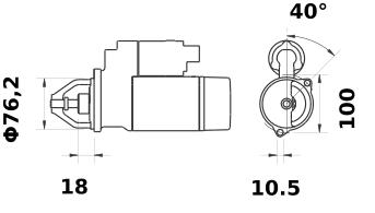 MAHLE Letrika (Iskra) Starter Motor 12VDC 1kW - Compatible with Various Vehicles - Perfect for Automotive Repairs & Engine Start-Up