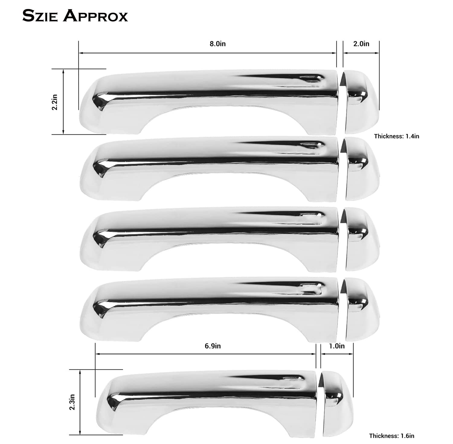 Chrome Car Door Handle Cover & Tailgate Handle Trim for 2018-2022 Jeep Wrangler JL/JLU & 2020-2022 Gladiator JT - Exterior Accessories Upgrade (Perfect for Off-Roading & Car Customization)