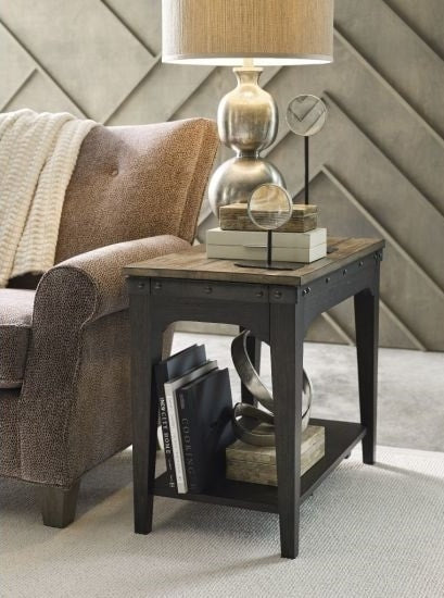 Plank Road Collection Coffee Table and End Table Set - Rustic Wooden Side Tables for Living Room, Bedroom, or Office Decor