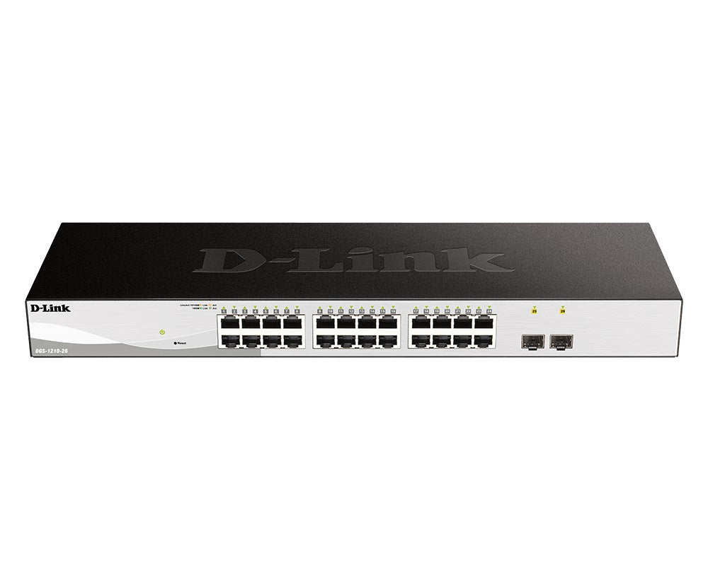 D-Link DGS-1210-26 24-Port Gigabit + 2 SFP Smart Managed Network Switch for Home Office & Small Business Networking