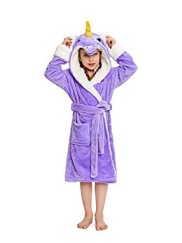 Soft & Cozy Princess Unicorn Bathrobe for Kids - Fast Priority Shipping - Perfect for Birthday Gifts, Spa Days & Bedtime Comfort
