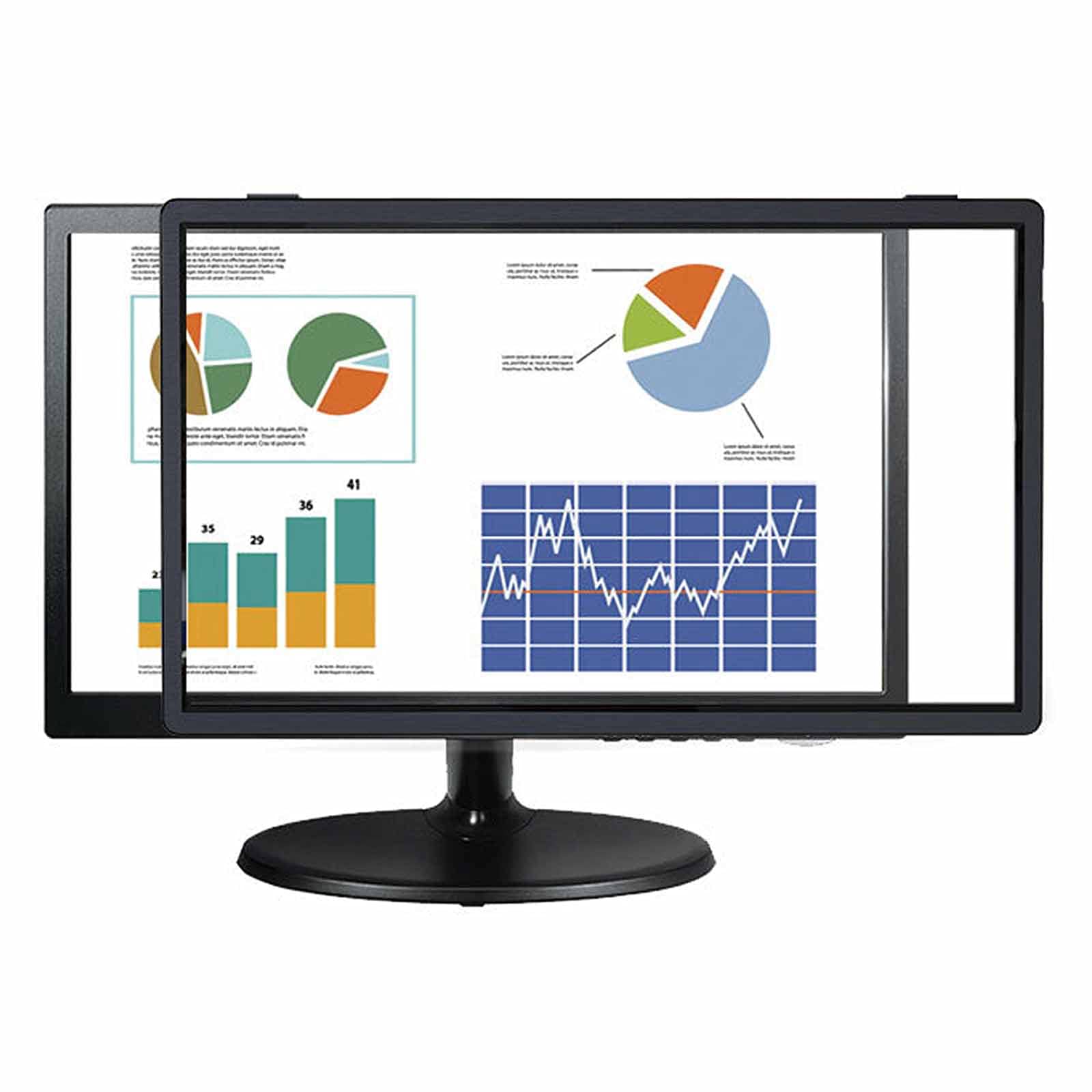 24 Inch Computer Privacy Screen Filter - HD Anti-Spy Monitor Protector with Removable Hanging Frame for Eye Protection | Perfect for Office, Banking & Public Spaces