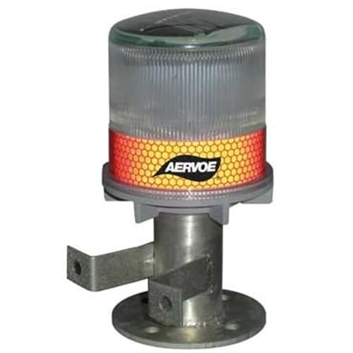 Aervoe 1198 Solar-Powered LED Safety Cone with Strobe Light - High Visibility Yellow for Road Construction, Emergency Zones & Parking Lot Safety