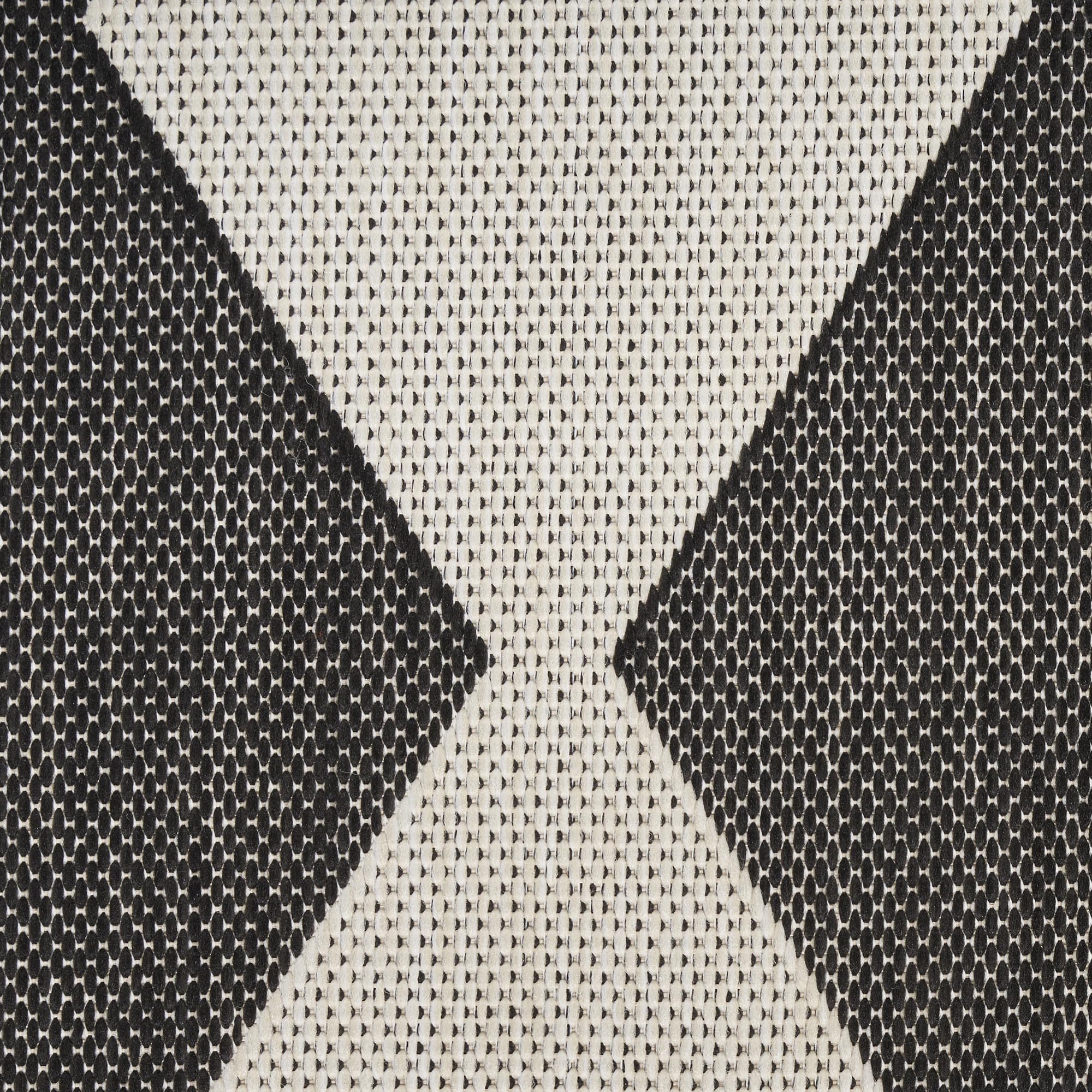 Nourison Positano 8x10 Indoor Outdoor Area Rug - Black, Easy to Clean, Non-Shedding - Perfect for Bedroom, Living Room, Dining Room, Backyard, Deck & Patio | Durable & Stylish Home Decor
