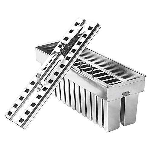 Premium Stainless Steel Brazilian Slim Ice Popsicle Mold Set - 26 Pcs with Sticks for Homemade Ice Pops, Lollipops & Lollies - Perfect for Summer Treats, Kids Snacks & Party Desserts