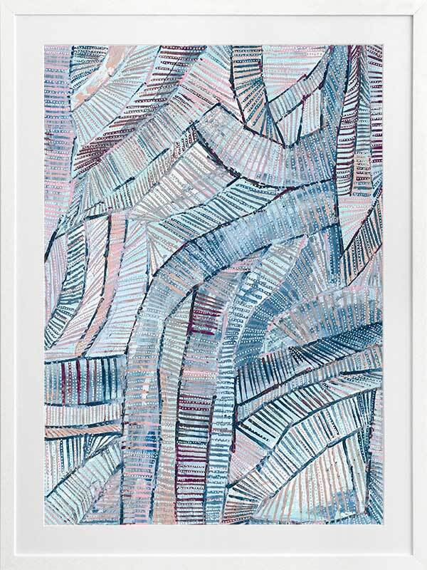 Dhala Bu Nya Bula Blue Framed Art Print - Modern Wall Decor for Living Room, Bedroom & Office - Perfect for Home & Office Decoration