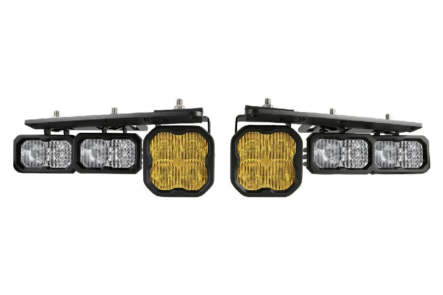 2021+ Ford Bronco Diode Dynamics Stage Series Fog Pocket Kit - Yellow Sport LED Lights for Off-Road & Night Driving - Perfect for Adventure & Trail Use
