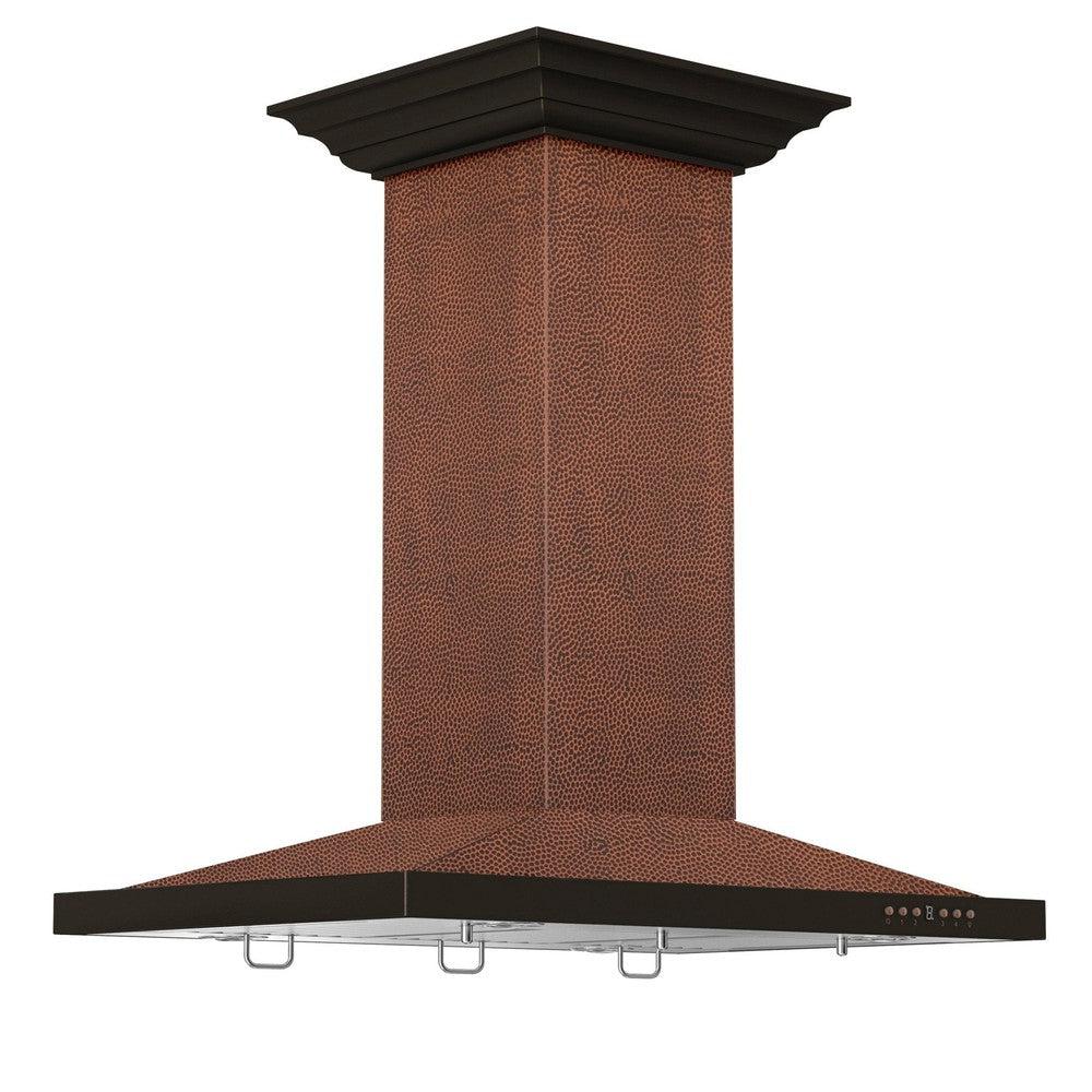 ZLINE Designer Series Hand Hammered Copper Island Mount Range Hood (8GL2Hi) - Premium Kitchen Ventilation for Modern Homes, Restaurants & Open-Concept Spaces