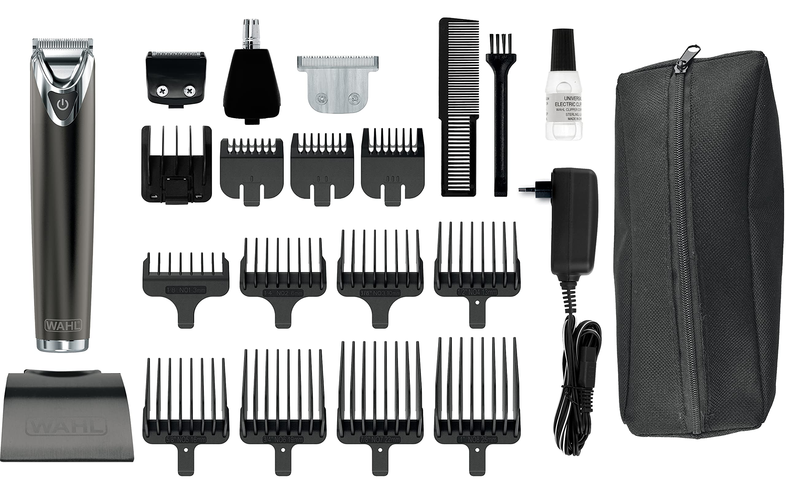 WAHL 09864-016 Professional Stainless Steel Lithium Ion Cordless Hair Clipper for Men - Fast Charging, Quiet Motor, Perfect for Home Haircuts & Barber Salon Use