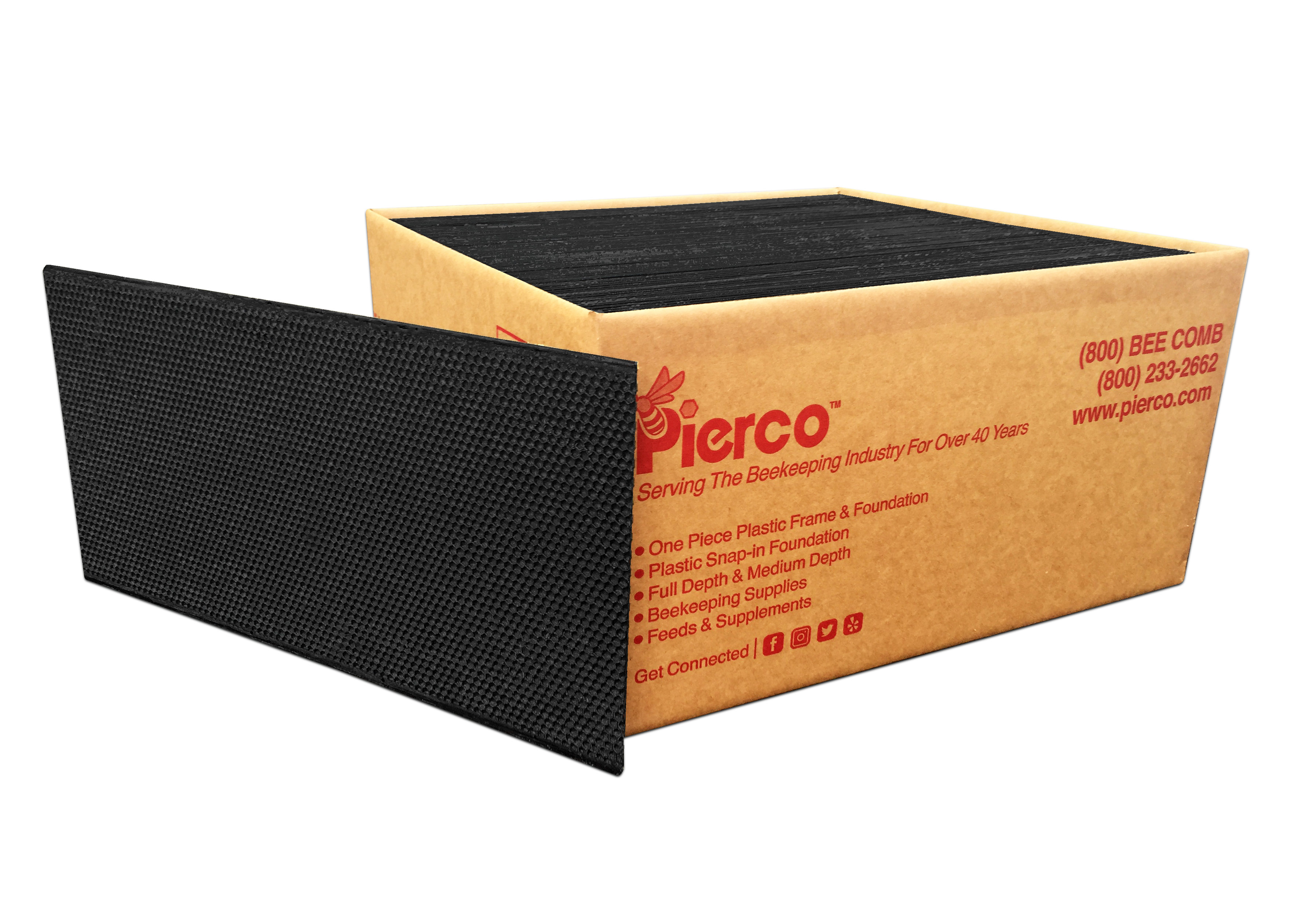9 Deep Plastic Foundation Waxed - 100 Pack Beekeeping Supplies for Hive Frames ($1.65 Each) - Ideal for Beekeepers & Honey Production
