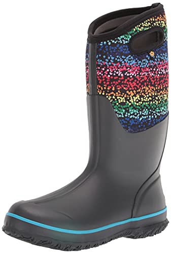 Rainbow Dots Print - Black
