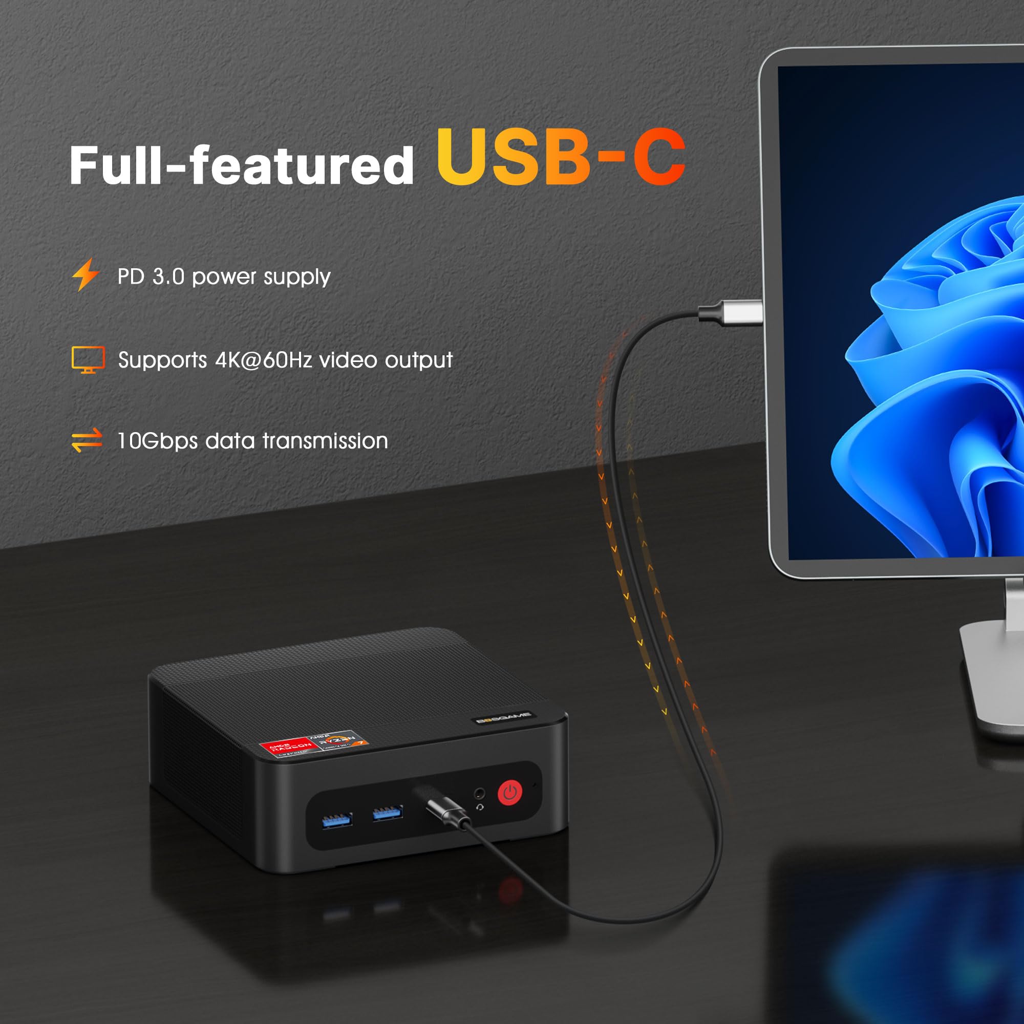 Mini Gaming PC AMD Ryzen 7 5825U | 32GB DDR4 RAM 1TB SSD Micro Desktop | Dual LAN 2.5GbE, 4K Triple Display, WiFi6E, BT5.2 | Powerful Compact Computer for Home Office, Gaming & Streaming