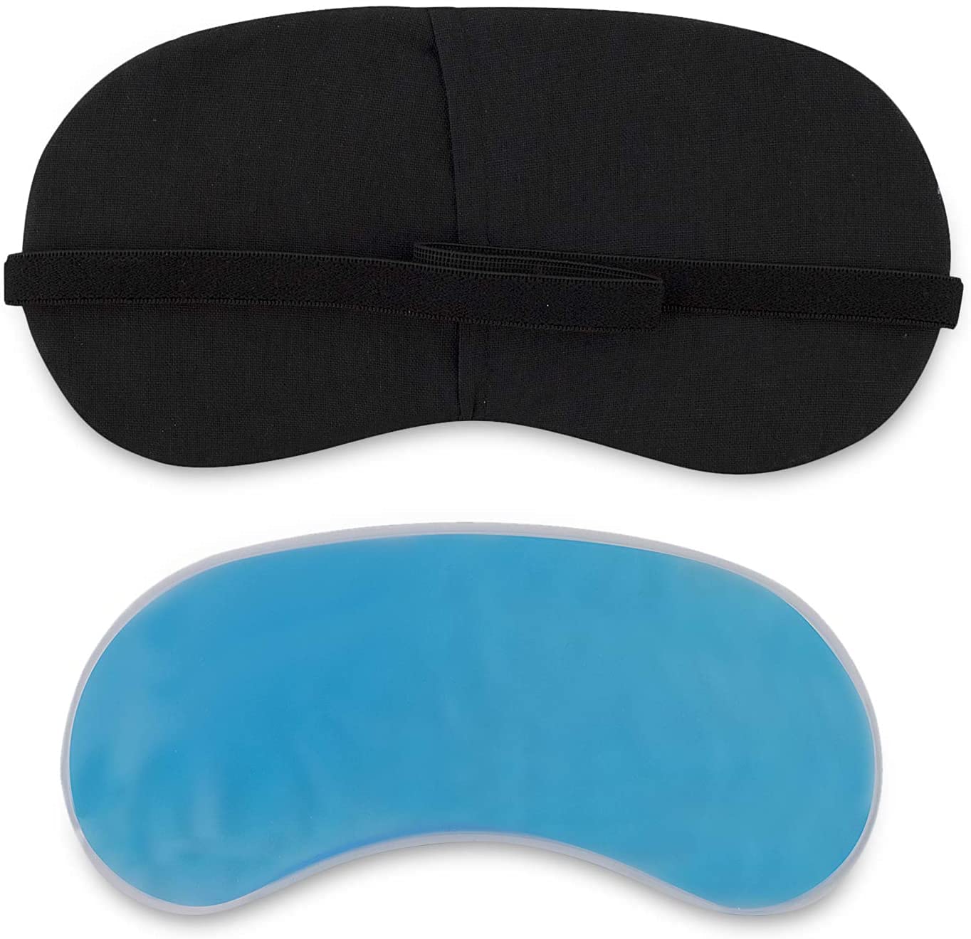SONEEV MART Cooling Gel Eye Mask for Sleeping - Pack of 1, Relief for Dark Circles, Puffy Eyes, Dry Eyes & Eye Fatigue (White) - Perfect for Nighttime Relaxation, Travel & Stress Relief