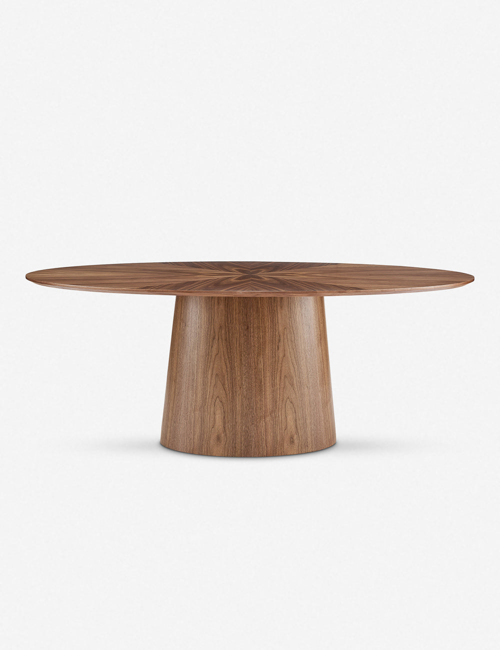 Beth Oval Dining Table - Solid Wood Brown Finish for Modern Dining Room & Kitchen | Perfect for Family Gatherings & Dinner Parties