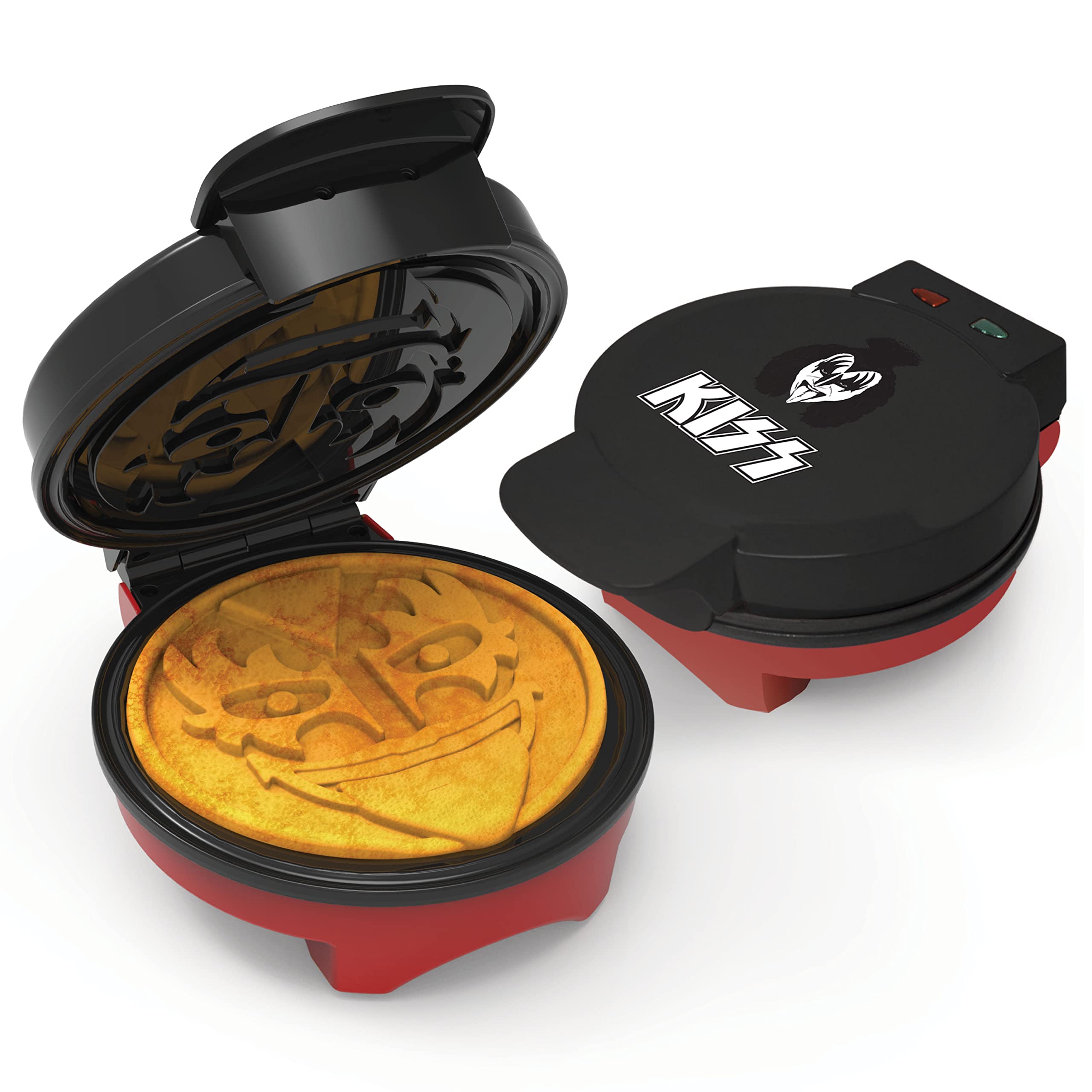 Uncanny Brands KISS Demon Waffle Maker - Official KISS Army Themed Breakfast Appliance for Fans | Perfect for Halloween Parties, Rock-Themed Events & Gift Giving