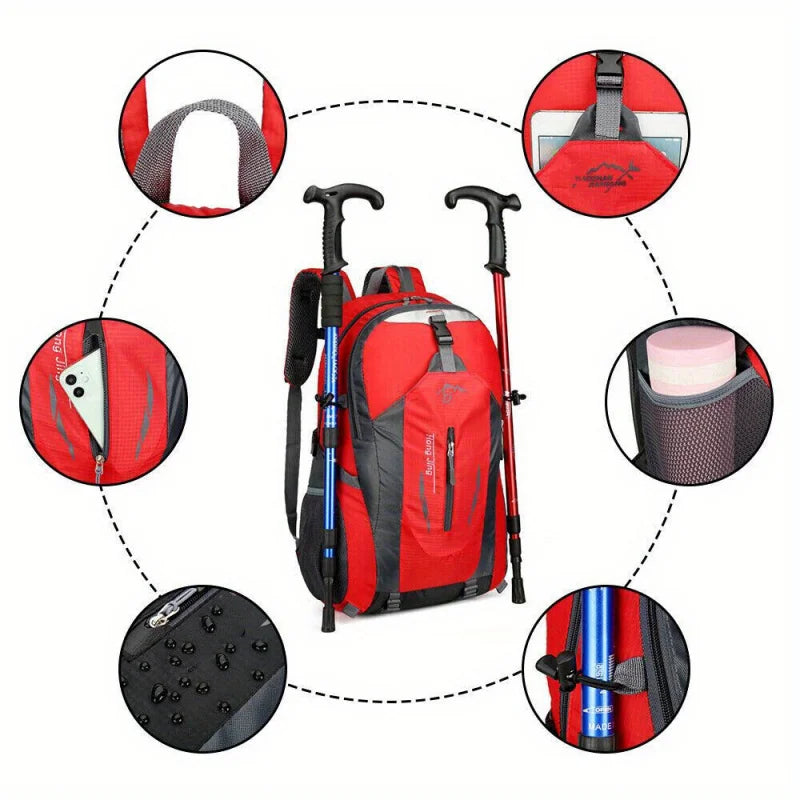 **Large Capacity Waterproof Hiking Backpack for Men - Lightweight Outdoor Travel Backpack for Camping, Trekking & Mountaineering | Durable Sports Daypack for Adventure & Daily Commute**