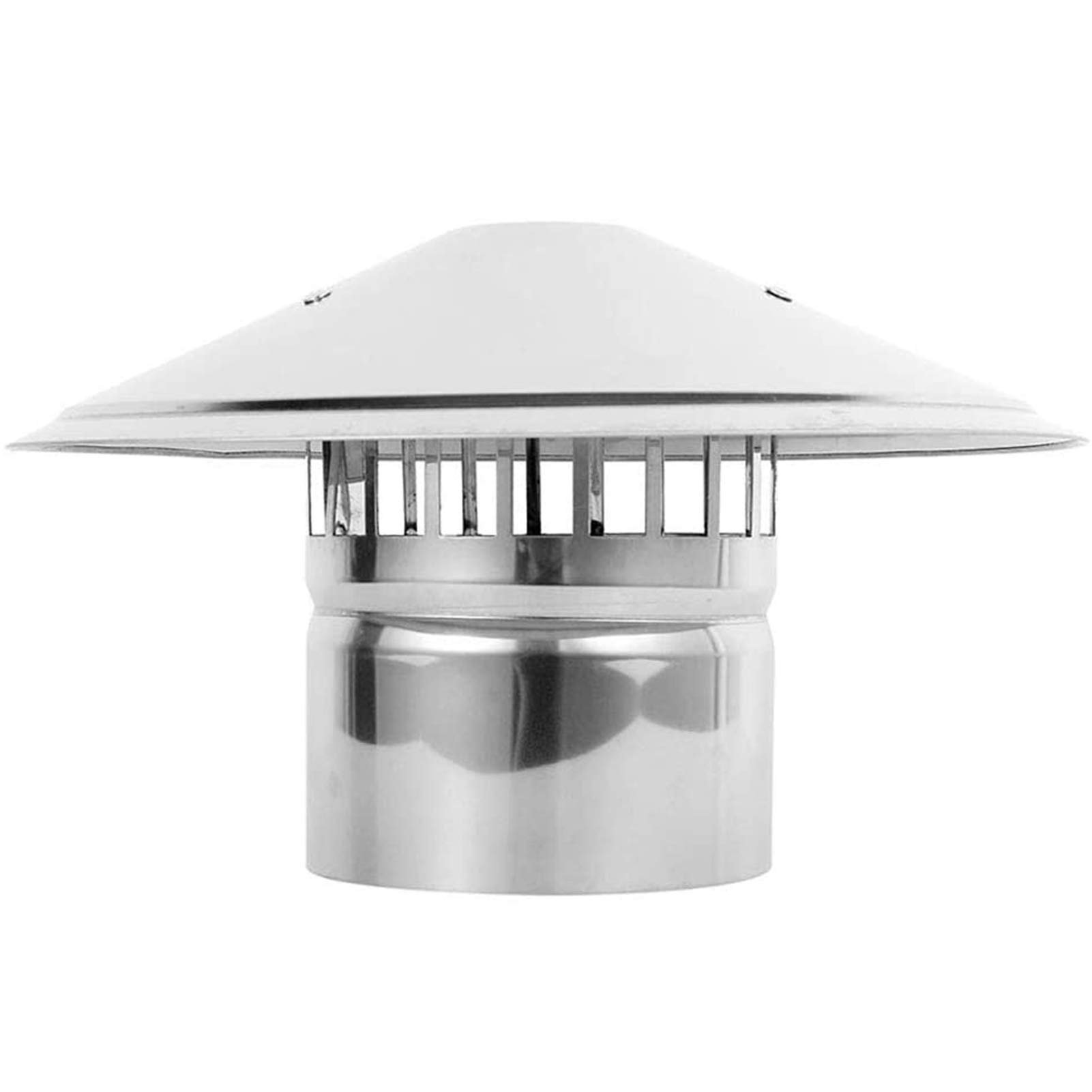 Stainless Steel Chimney Cover - Bird Guard & Down Draft Protection - Waterproof Ventilation Roof Cap - Rain Cover for Home & Outdoor Use