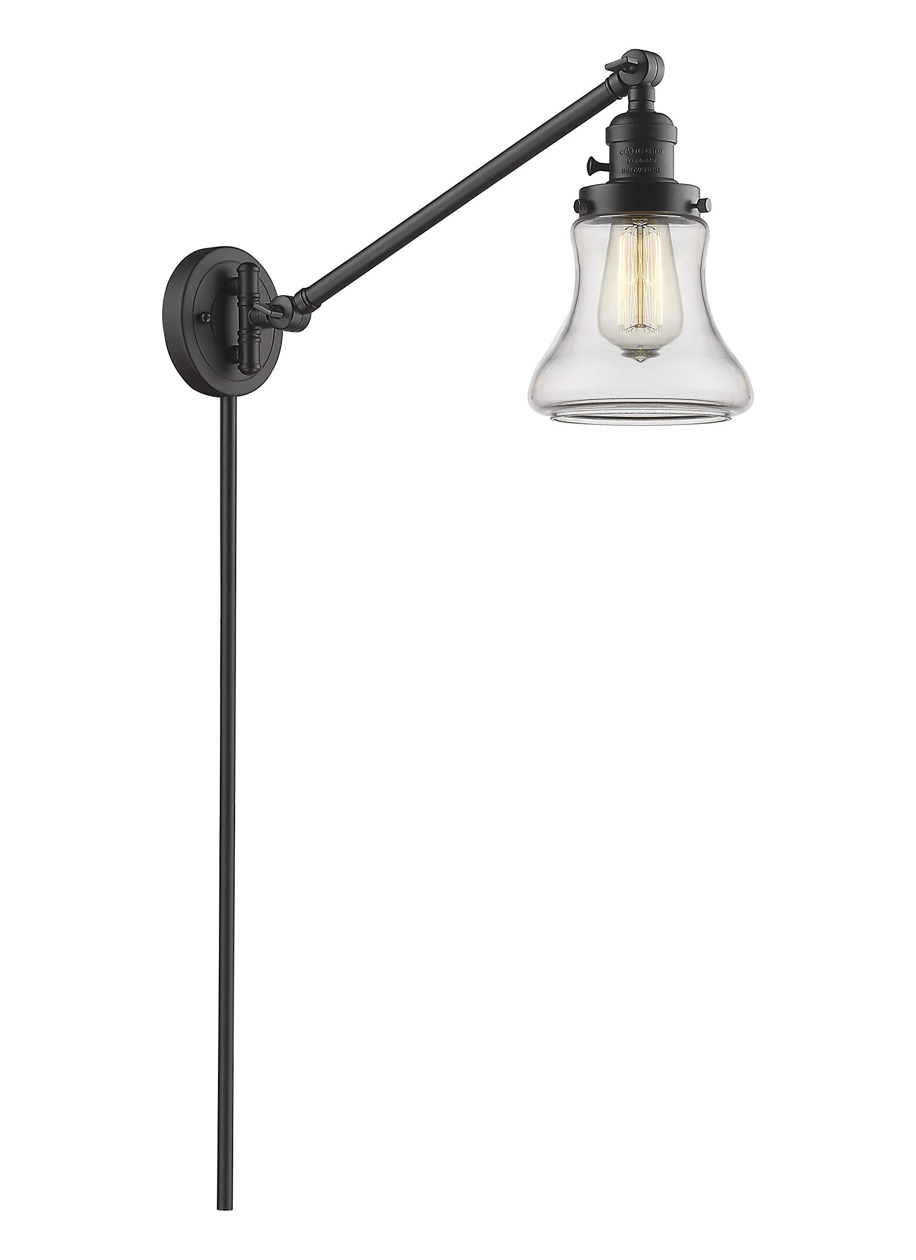 Innovations 237-OB-G192-LED Vintage Style Dimmable LED Swing Arm Lamp in Oil Rubbed Bronze - Perfect for Bedside Reading, Office Desk, or Living Room Accent Lighting