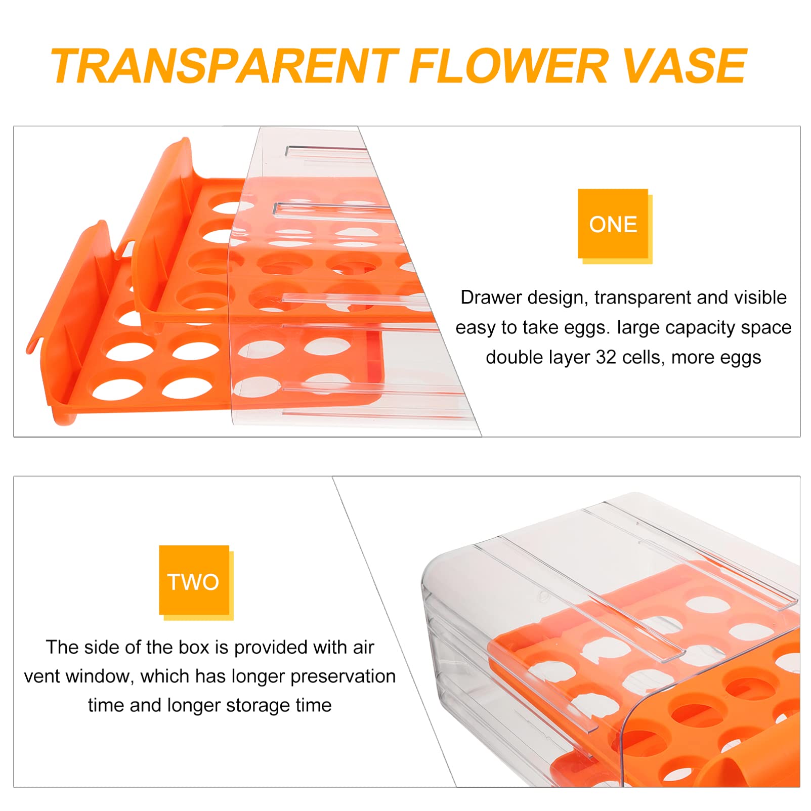 Egg Storage Container - 12 Slot Egg Holder for Refrigerator, Durable Plastic Egg Organizer Tray with Lid, Perfect for Kitchen, Camping, and Picnic Use