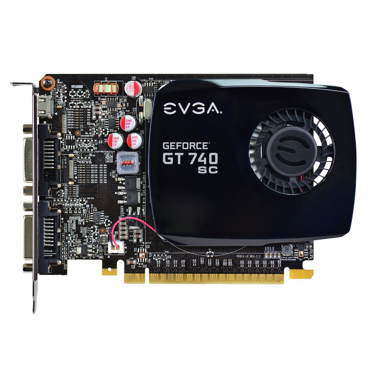EVGA GeForce GT 740 Superclocked Single Slot 2GB DDR3 Graphics Card (02G-P4-2742-KR) - Boost Gaming & Video Editing Performance for PC Builds & Workstations