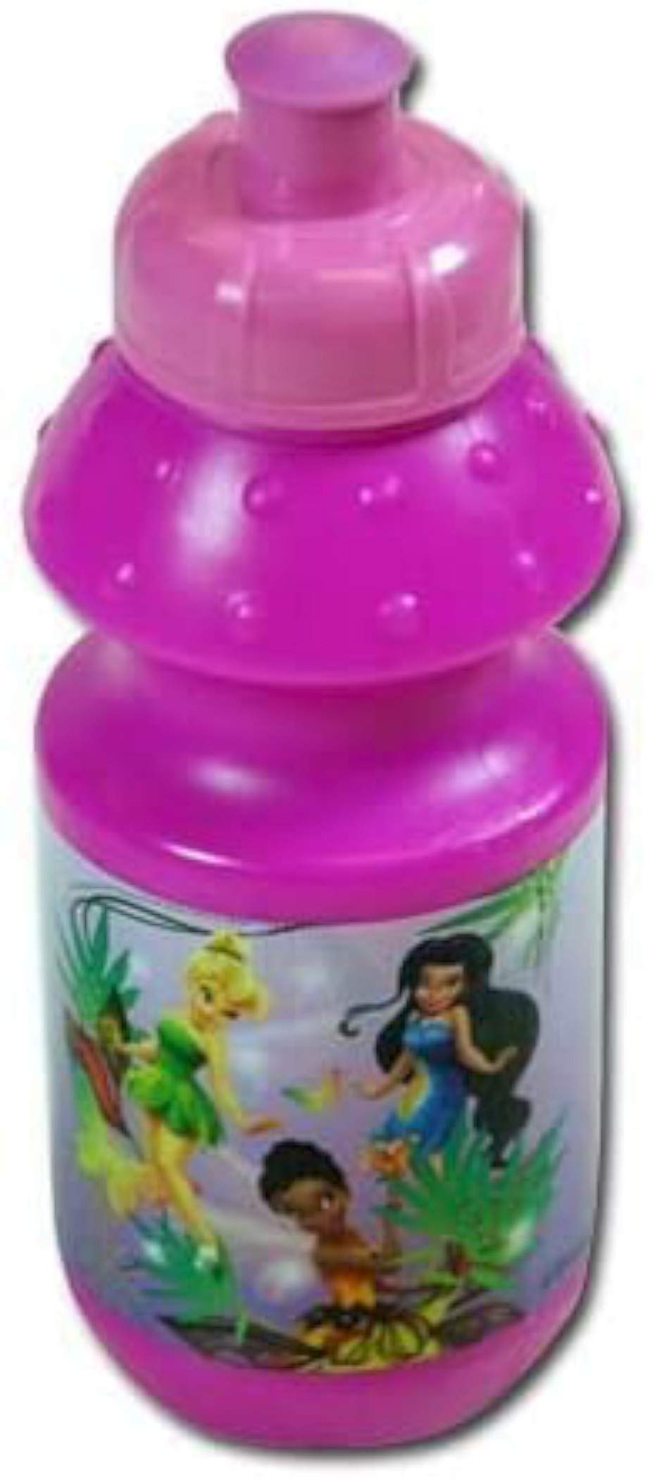 Disney Fairies 7-Inch Purple Squeeze Water Bottle for Kids - BPA-Free, Leak-Proof, Durable Children's Water Bottle for School, Travel, and Outdoor Activities