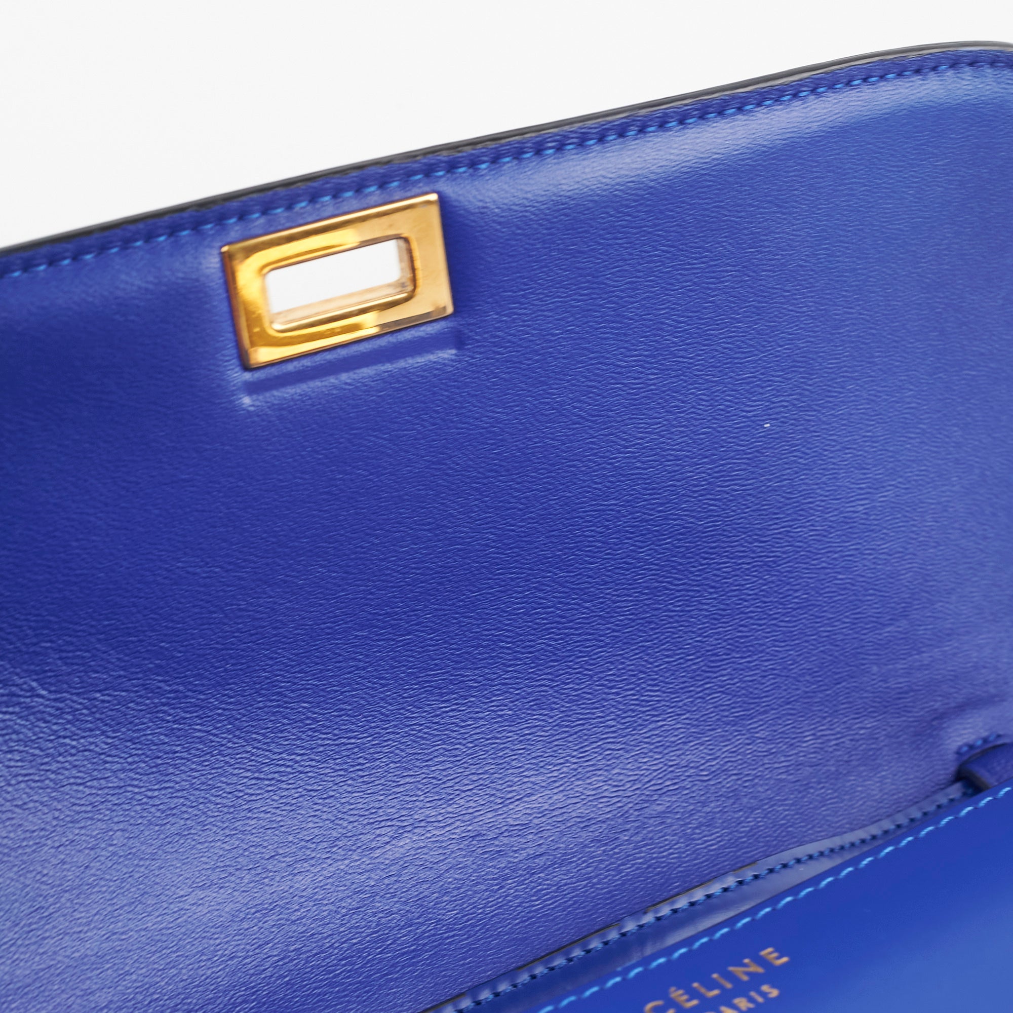 Celine Medium Royal Blue Box Crossbody Bag - Luxury Leather Shoulder Bag for Women | Perfect for Work, Travel & Evening Events