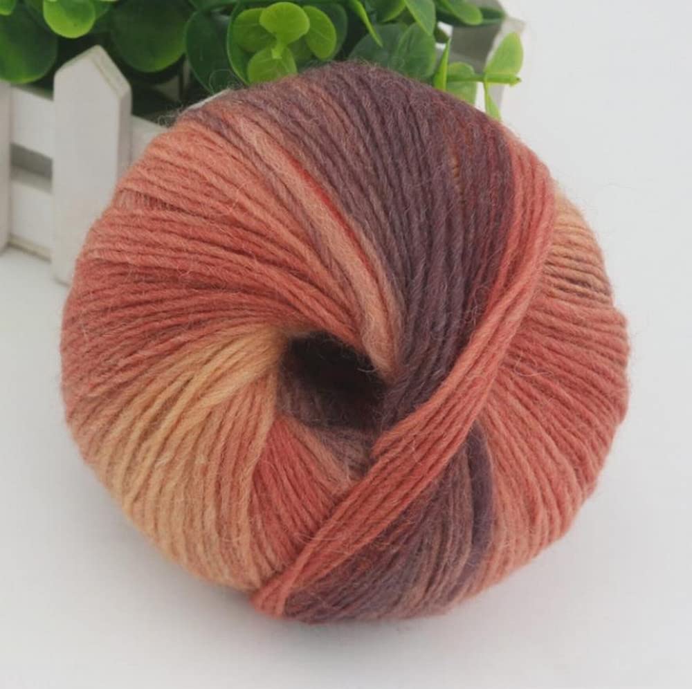 Premium Handpainted Soft Wool Knitting Yarn - Luxury Crochet Thread for DIY Scarves, Sweaters & Crafts (Color 03) - Perfect for Winter Projects, Gift Making & Cozy Home Creations