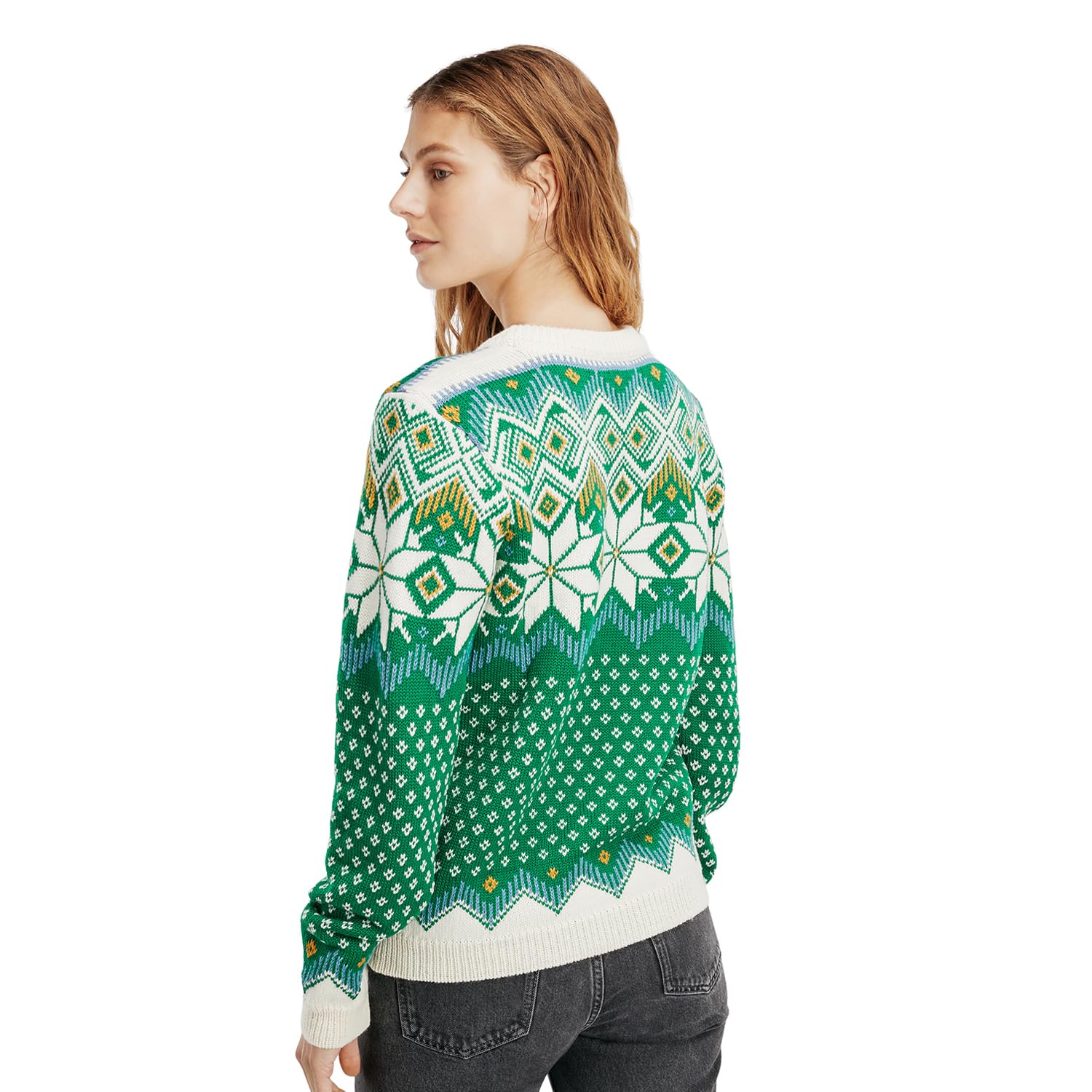 Dale of Norway Vilja Women's 100% Lightweight Wool Crewneck Pullover Sweater - Warm Winter Knitwear for Skiing, Hiking & Casual Outfits