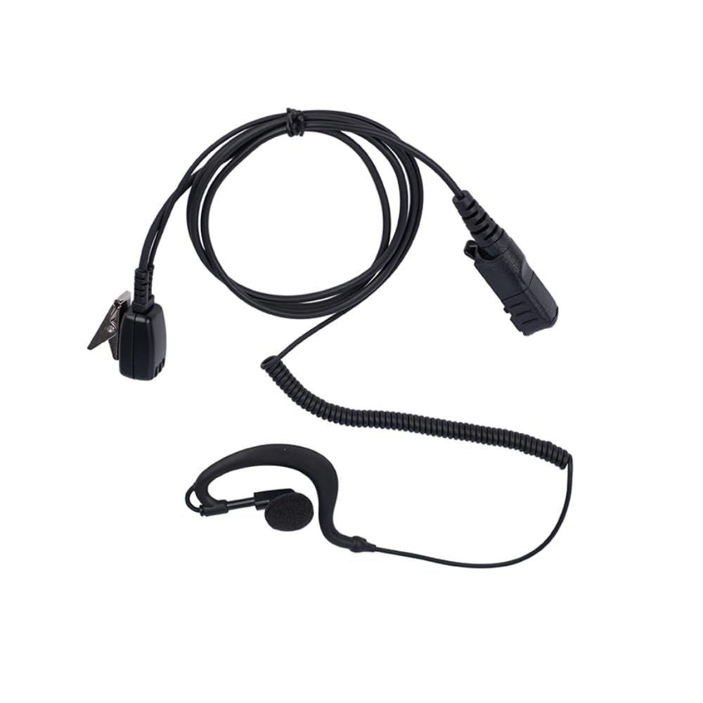 HEOPBIRD Earpiece Headset with Mic & PTT for Motorola XPR3500 XPR3000 XPR3300 XPR3300e XPR3500e - Compatible with Mototrbo Walkie Talkie & 2-Way Radios (G-Shape Design) - Ideal for Security, Construction & Event Staff Communication