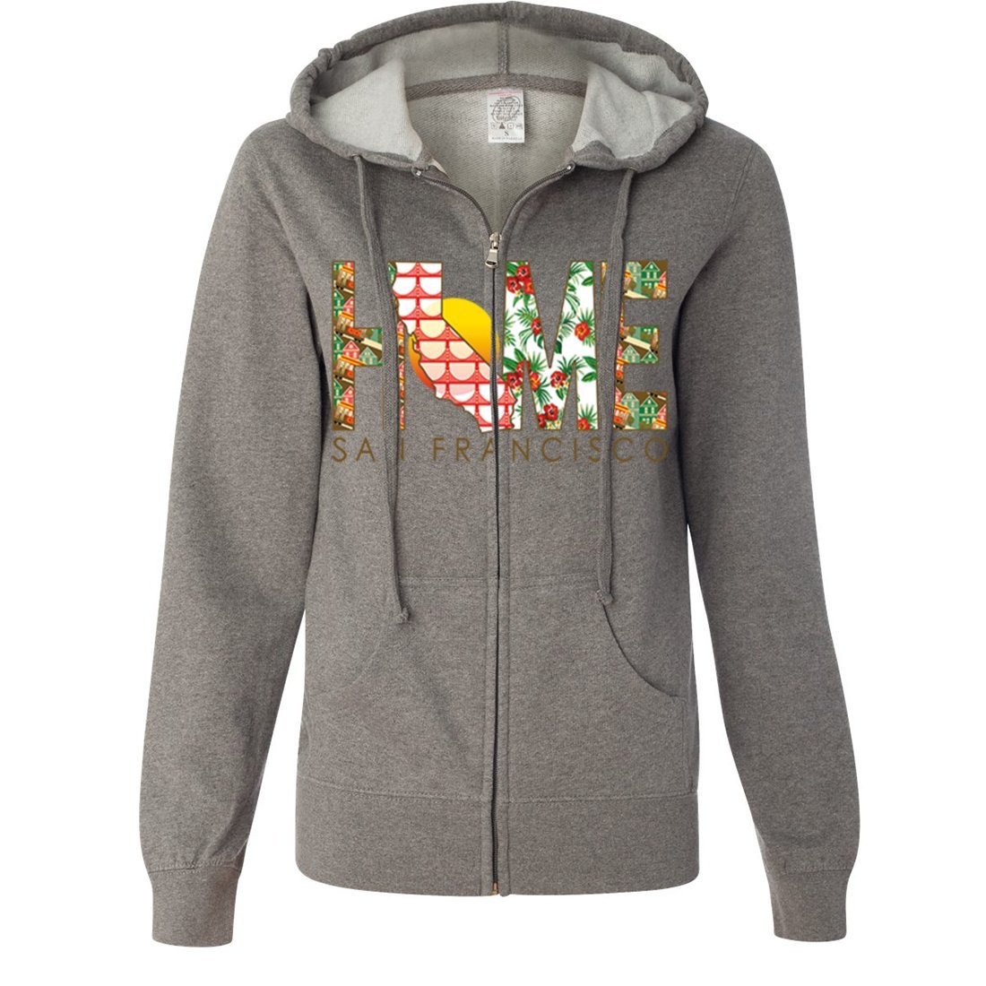 San Francisco Home Ladies Fitted Zip-Up Hoodie - Cozy Women's Fleece Jacket for Casual Wear & Outdoor Activities