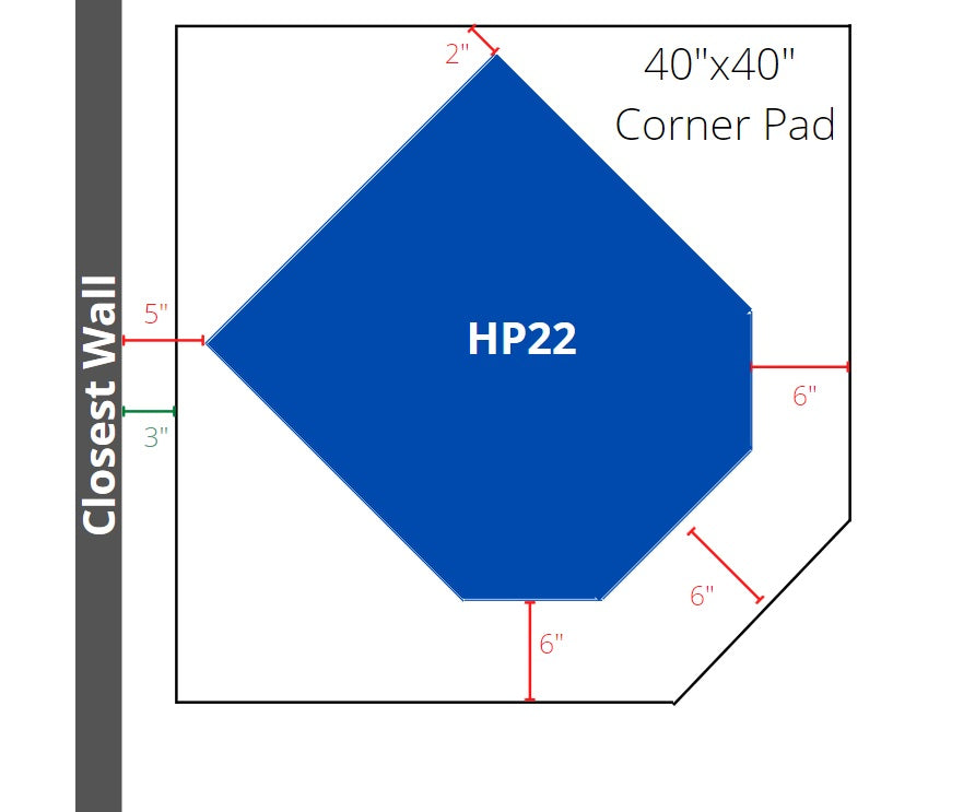 ComfortBilt Pellet Stove Corner Hearth Pad - Mill Black | Fireplace Protection for Hardwood Floors | Perfect for Living Rooms & Basements