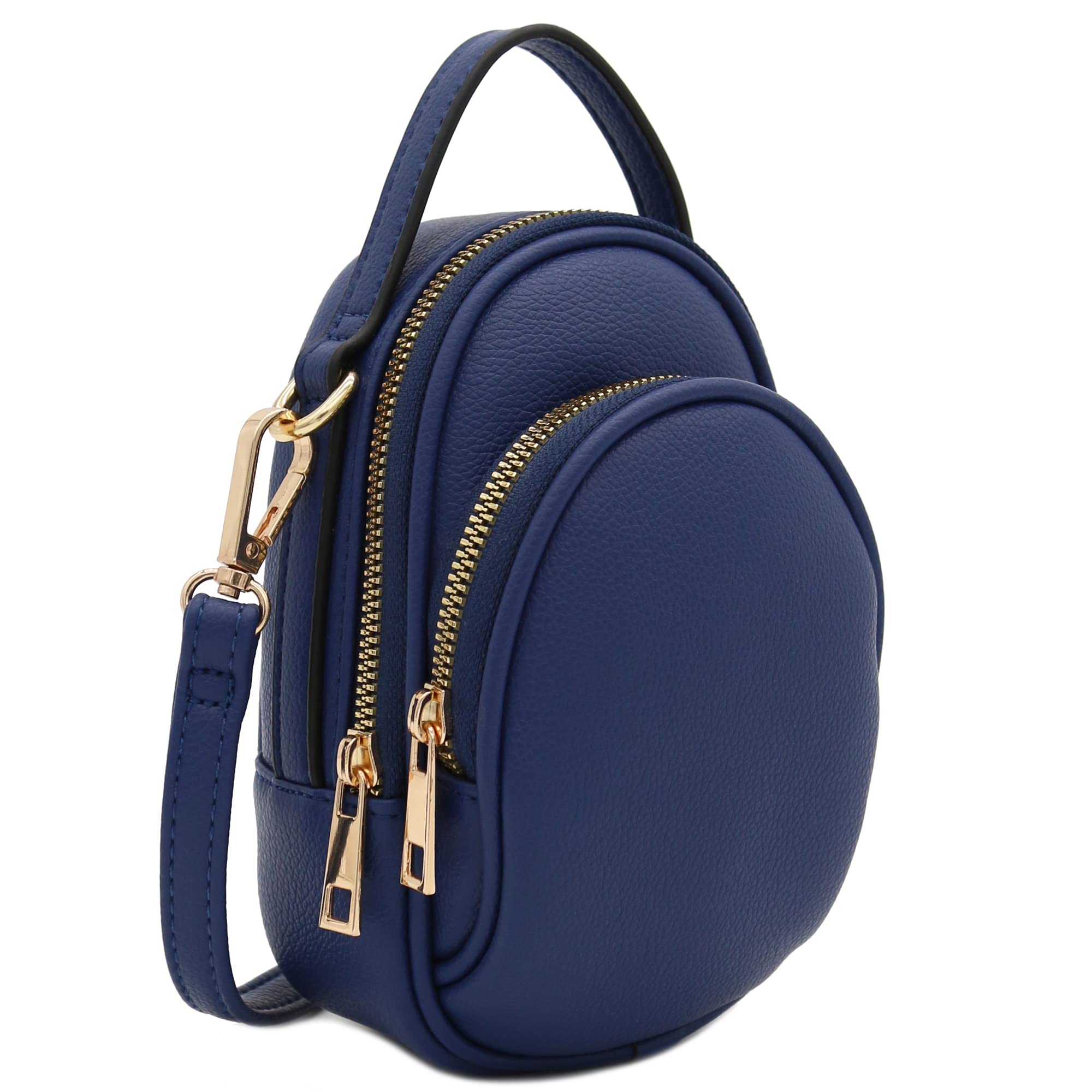 Stylish Two-Compartment Mini Oval PU Leather Crossbody Bag for Women - Perfect for Everyday Use, Travel & Shopping