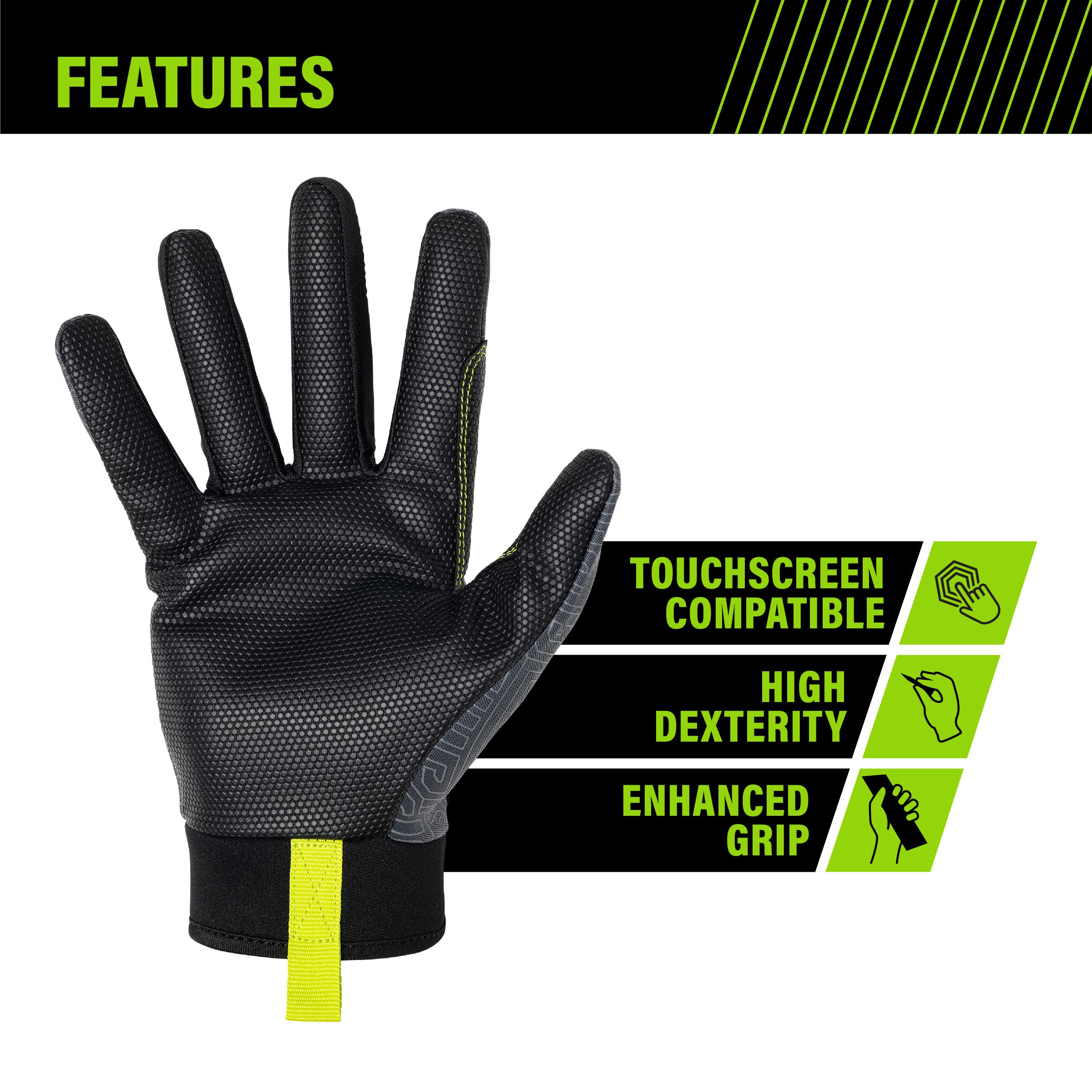 AWP Extreme Fit Work Gloves - Durable & Comfortable Safety Gloves for Construction, Gardening & DIY Projects - Perfect for Heavy Duty Work & Outdoor Activities