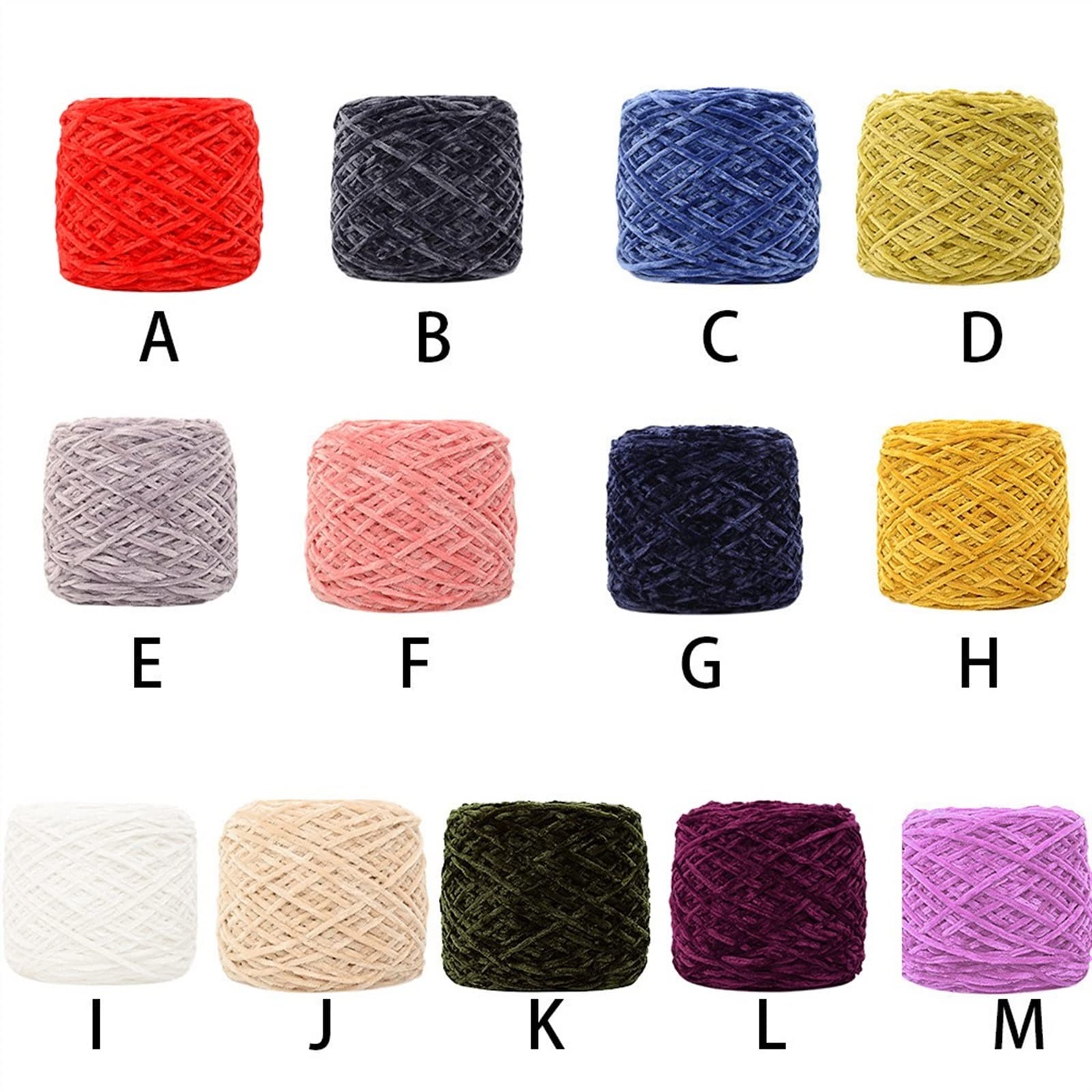 Premium Crochet Kit with Gold Velvet Yarn - Soft Roving Wool Yarn for Scarf & Warm Hat Knitting - 4mm Thickness Cozy Handmade Yarn (Color J) - Perfect for DIY Winter Accessories & Home Crafts
