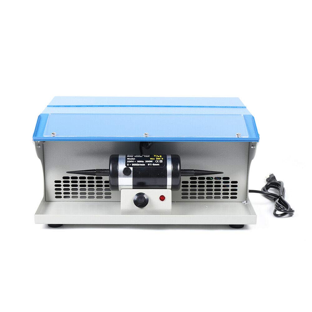 200W Benchtop Jewelry Dust Collector & Polishing Machine with LED Light - Compact Tabletop Model for Jewelry Making & Buffing (USA Stock) - Perfect for Small Workshops & Home Jewelry Crafting