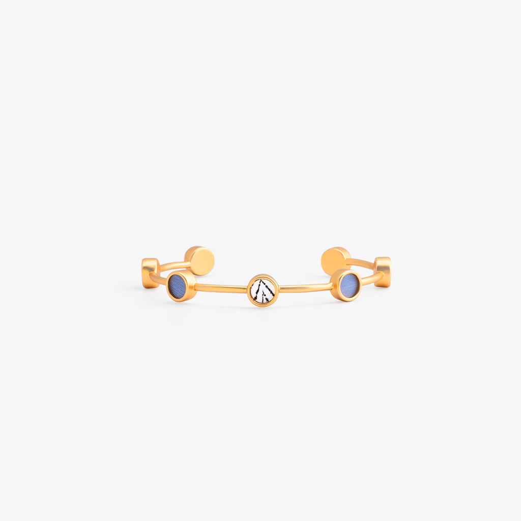 Prescott Multi Bezel Cuff Bracelet - Elegant Adjustable Bangle for Women - Perfect for Parties, Weddings & Everyday Wear
