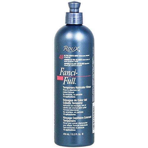 Revlon ROUX Fanci-Full Rinse Temporary Hair Color - White Minx 15 oz (Model: ROU5052) | Semi-Permanent Hair Dye for Costumes, Parties & Creative Styling