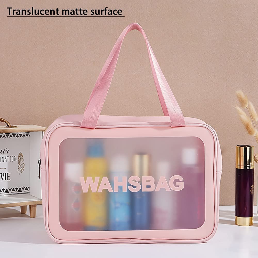 Onlyeasy Matte Translucent Toiletry Bag - Travel Cosmetic Organizer for Women & Men | Perfect for Makeup & Accessories