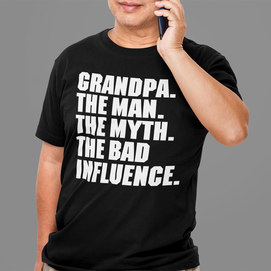 Grandpa The Man The Myth The Legend Funny Vintage T-Shirt for Men - Perfect for Birthday Gifts, Family Reunions & Casual Wear