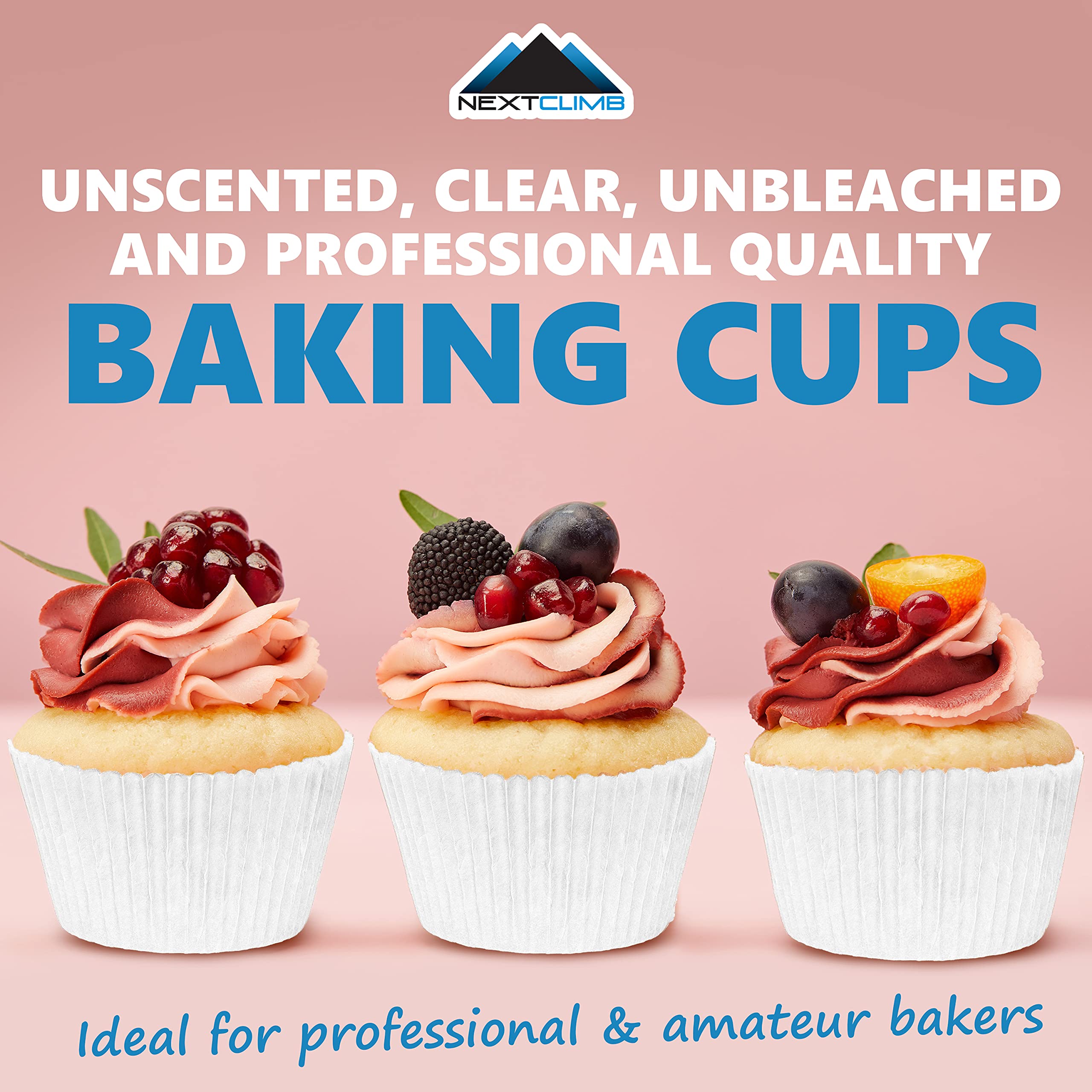 200pcs Extra Large White Muffin Liners - Thick Jumbo Parchment Paper Cupcake Wrappers, Greaseproof Baking Cups for Muffins, Cupcakes & Pastries - Perfect for Home Baking, Party Treats & Holiday Desserts