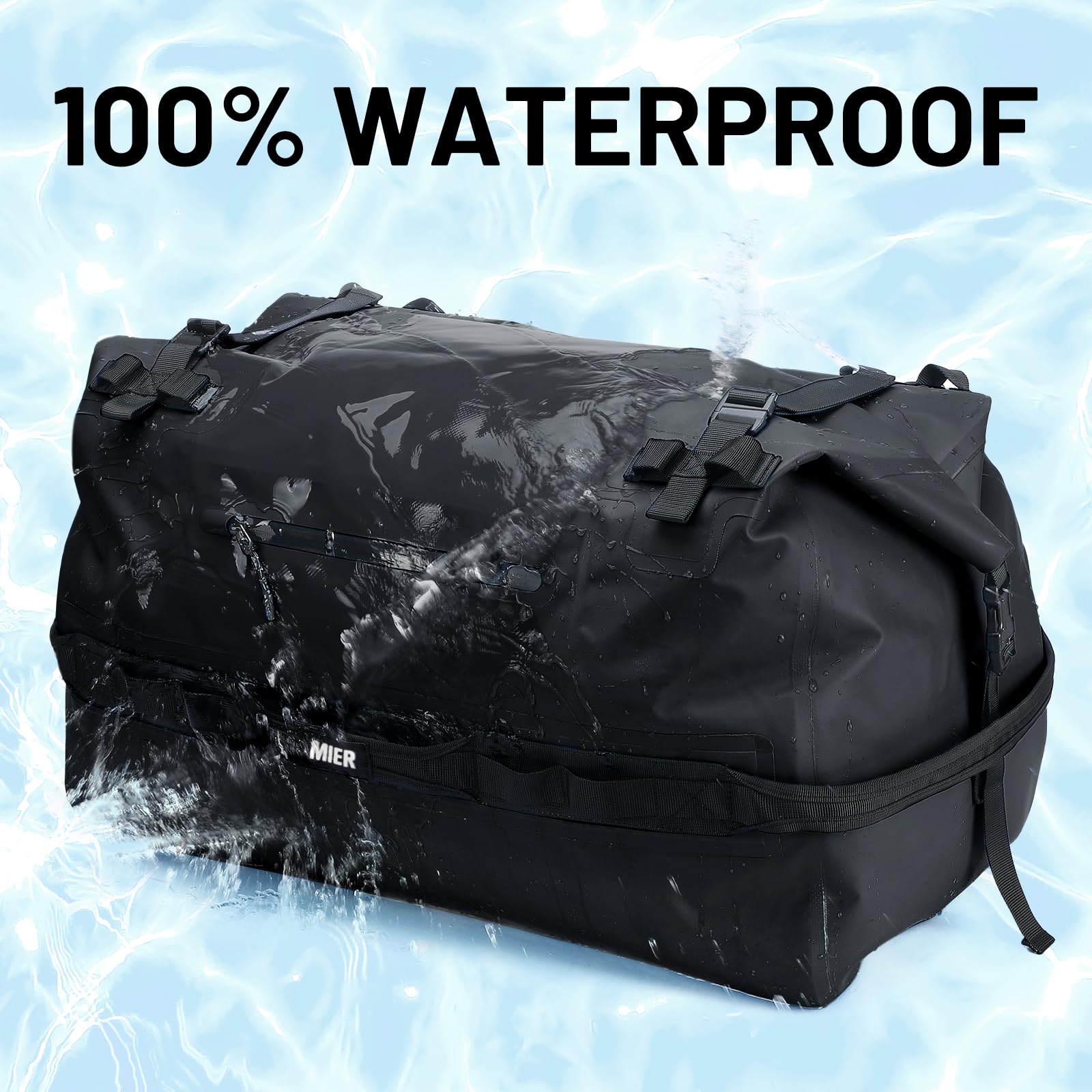 MIER 60L/80L Large Waterproof Duffel Bag - Roll Top Dry Backpack for Kayaking, Rafting, Boating, Swimming | Camping Gear, Travel Bag, Gym & Beach Essentials | Durable Outdoor Sports Equipment