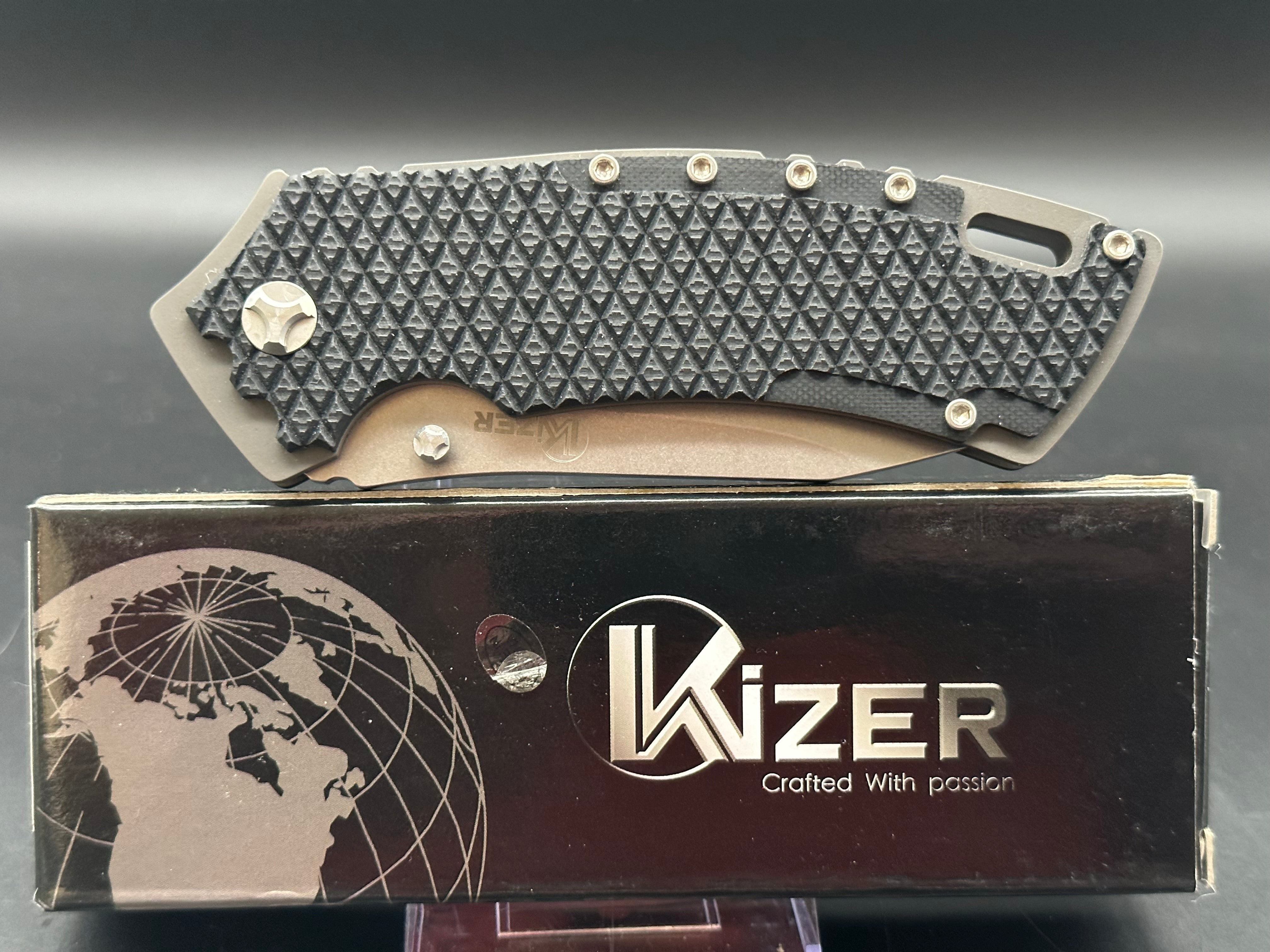Kizer Ki4411F2 Folding Pocket Knife - Black G10 Handle & S35VN Steel Blade - EDC, Camping, Hiking, Survival Gear