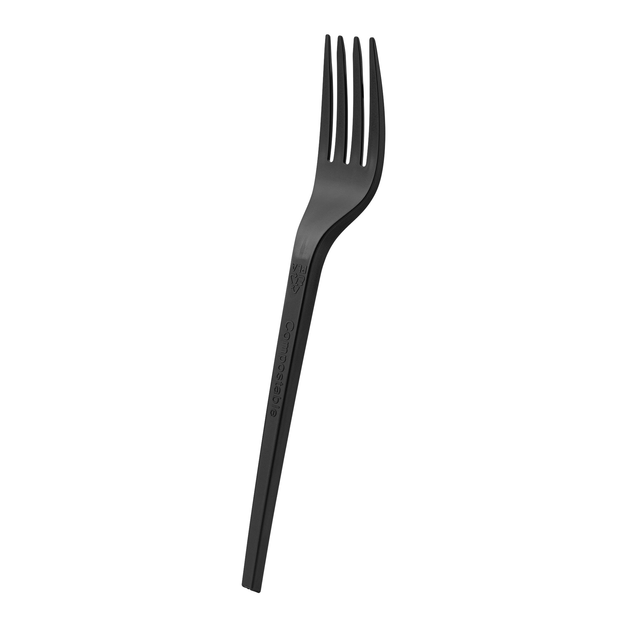 Eco-Friendly Black CPLA Plastic Forks - Compostable, Heat Resistant (6.5 Inch, 250 Count) | Perfect for Parties, Picnics & Catering Events