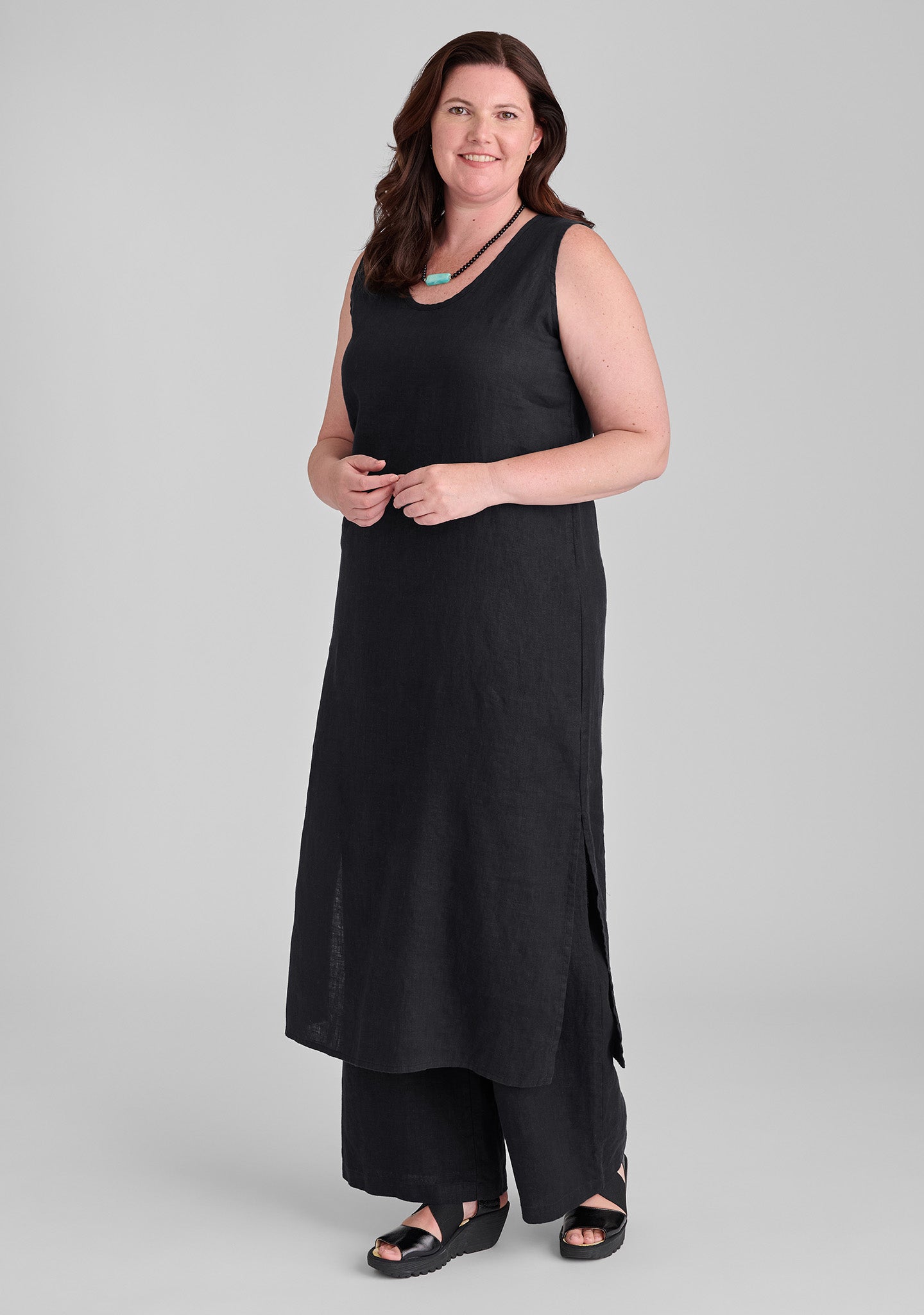 Slipster Linen Maxi Dress for Women - Breathable & Comfortable Summer Beach Dress - Perfect for Vacations, Weddings, and Casual Outings