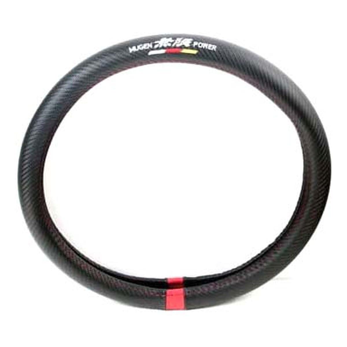 Premium Carbon Fiber Leather Steering Wheel Cover - Universal Fit for 15